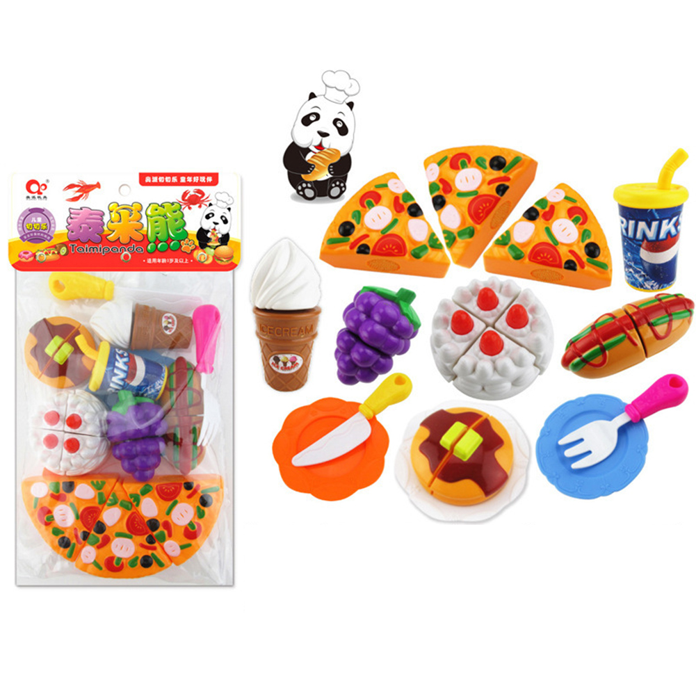 Cutting Fruits Vegetables Children Pretend Play House Toys Kids Kitchen Educational Toys For Boys Girls