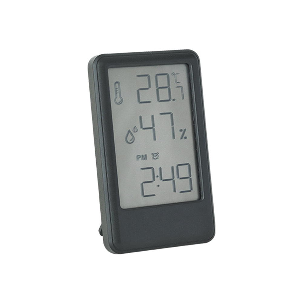 Digital Alarm Clock Lcd Large Screen Time Date Display Temperature Humidity Monitor Desk Clock 9032 black