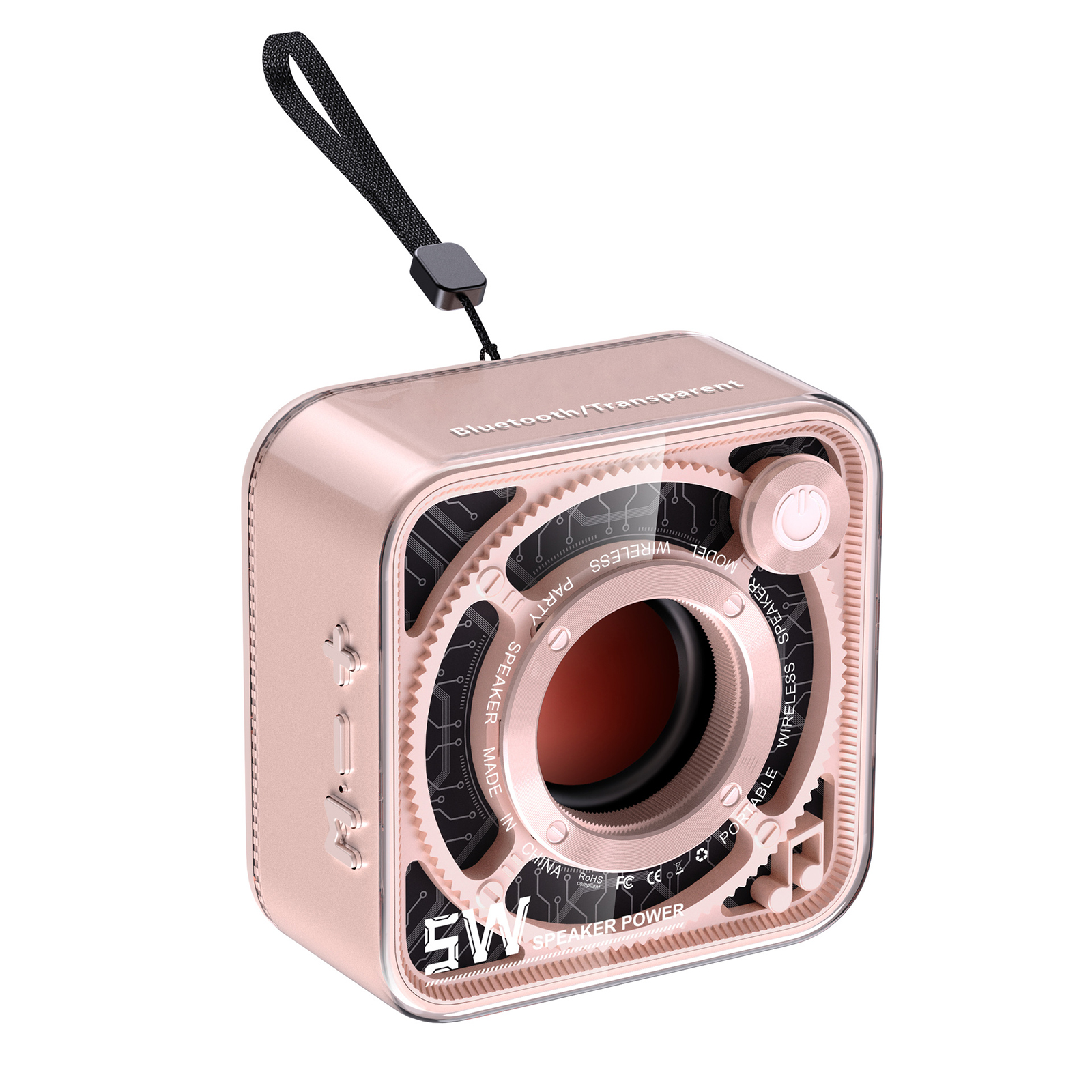 Dw12 Wireless Bluetooth Speaker Transparent Mini Cube Gifts Portable Small Audio Support Tf Card
