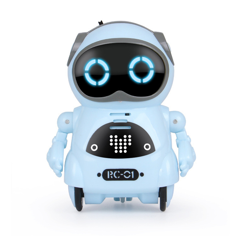 Electric Voice Smart Mini Pocket Robot with Light Music Multi-functional Children Early Education Puzzle Toys