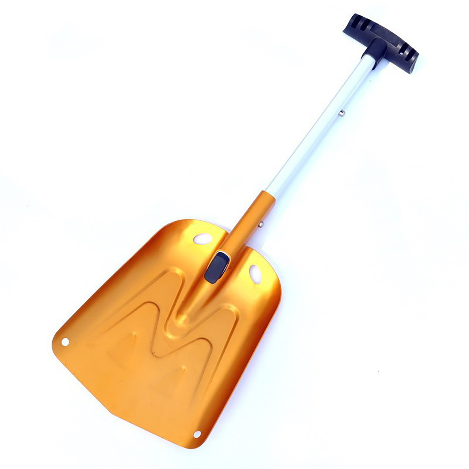 Emergency Snow Shovel 17” – 25.6” Adjustable Handle Aluminum Alloy Lightweight Portable Sport Utility Shovel For Snow Camping Garden