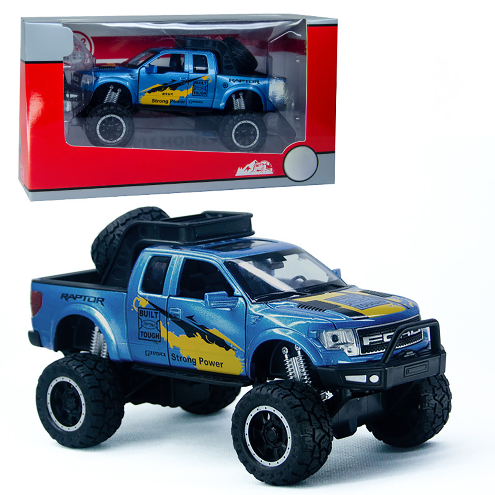 F150 Alloy Car Model Ornaments 4-door Openable Simulation Pull-back Diecast Vehicle With Sound Light For Boys Birthday Christmas Gifts