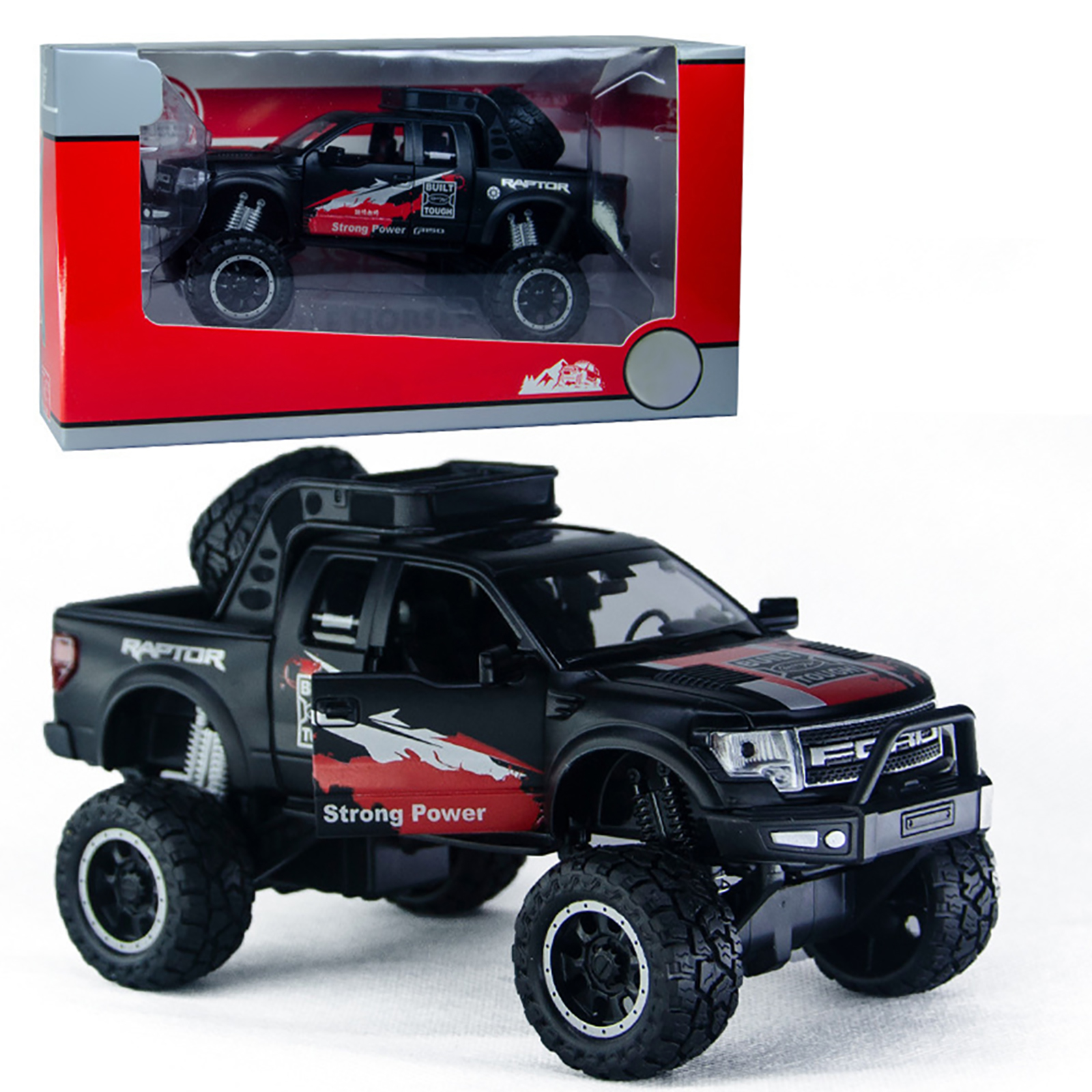 F150 Alloy Car Model Ornaments 4-door Openable Simulation Pull-back Diecast Vehicle With Sound Light For Boys Birthday Christmas Gifts