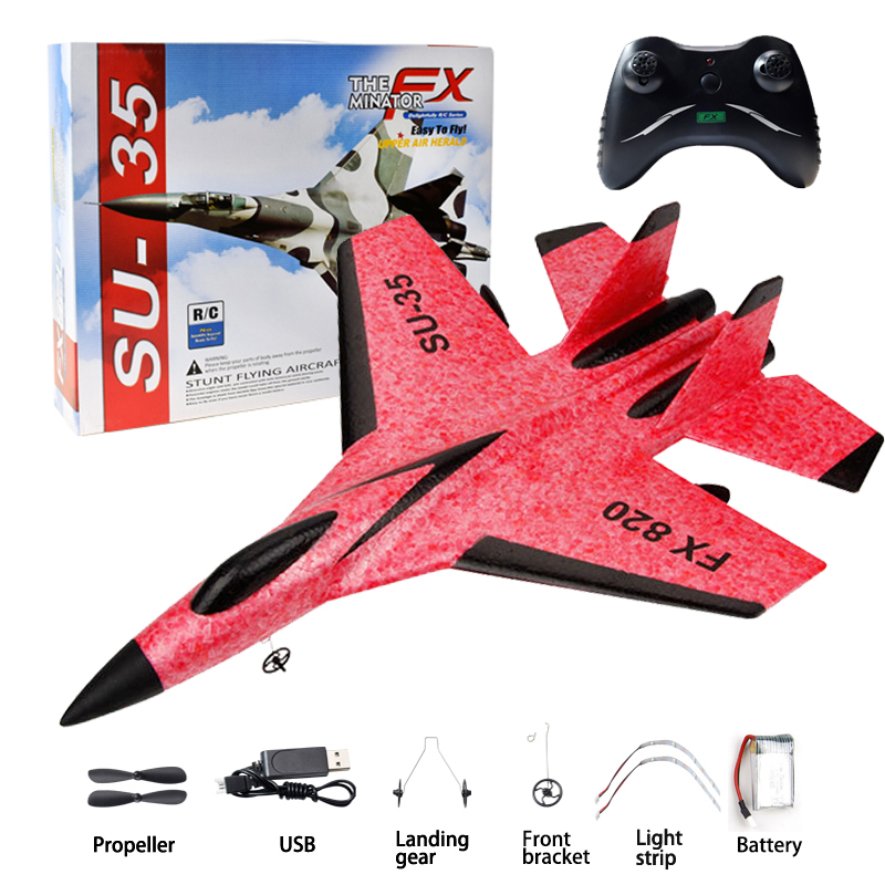 Foam Fx620 Remote Control Glider Fixed Wing Su Su35 Fighter Jet Electric Model Toy Plane Free of Assembly