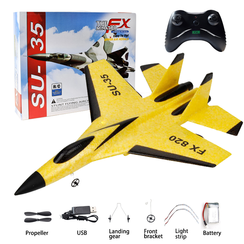 Foam Fx620 Remote Control Glider Fixed Wing Su Su35 Fighter Jet Electric Model Toy Plane Free of Assembly