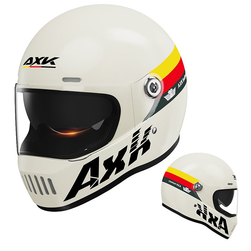 Full Face Motorcycle Helmet For Men Women Ventilation Double Visor Retro Helmet For Motocross Street Bike Scooter