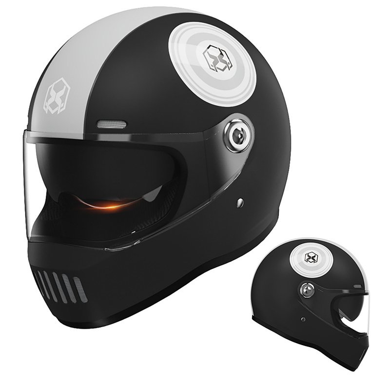 Full Face Motorcycle Helmet For Men Women Ventilation Double Visor Retro Helmet For Motocross Street Bike Scooter