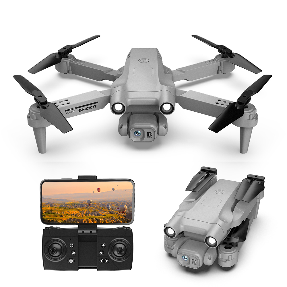Gt2pro Folding Drone Hd 4k Dual Camera Aerial Photography Quadcopter Long Endurance RC Aircraft Black 2 Batteries