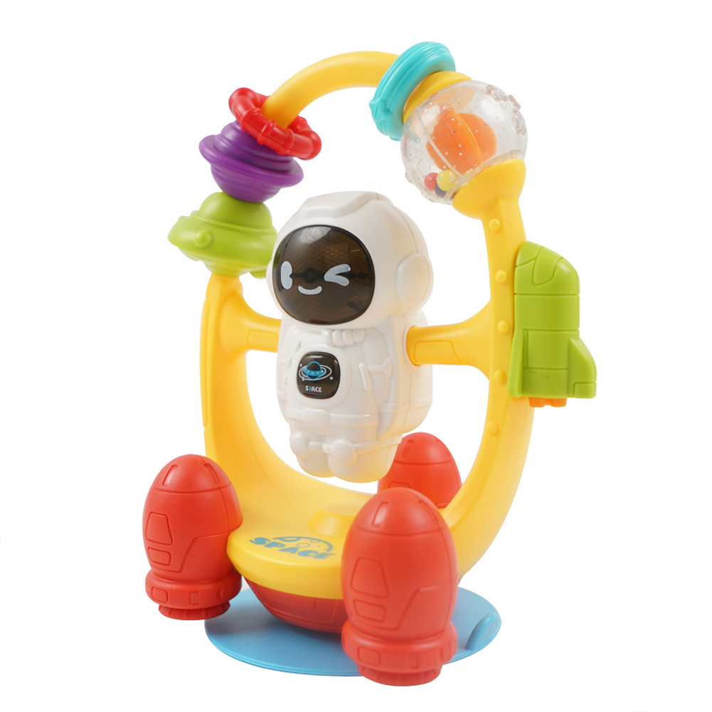 High Chair Toy With Suction Cup Electric Astronauts Rattle Multi-functional Tray Toys With Sound Lights Effects For Gift