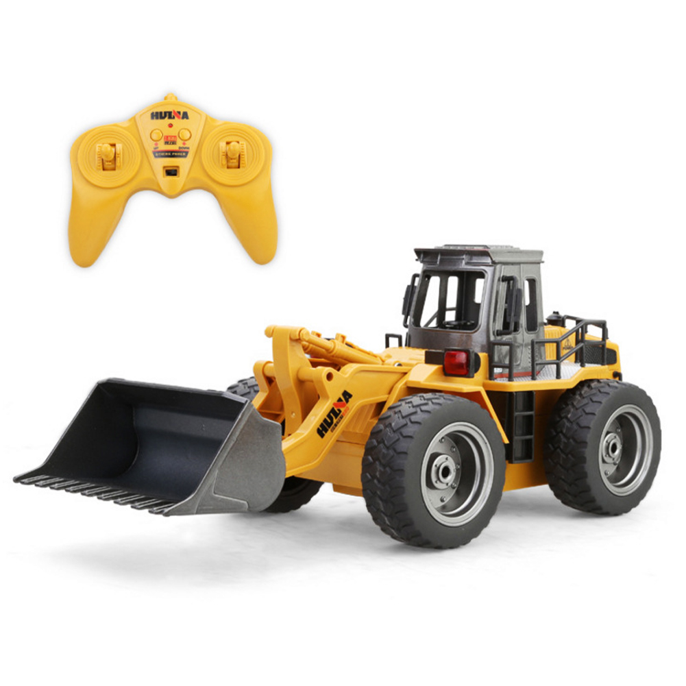 Huina 520 1:18 Remote Control Bulldozer Snow Plow Children Engineering Vehicle Model