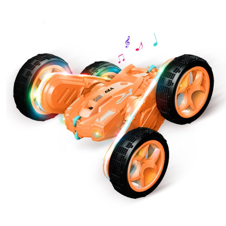 Jc07 Remote Control Drift Car With Colorful Led Light Music Double-sided Flip Swing Arm Stunt Rc Car Toys For Kids Gifts