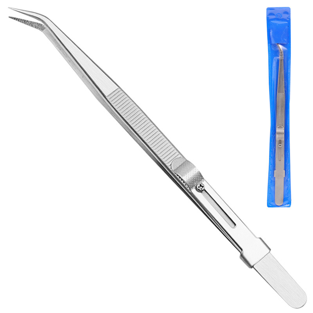 Jewelry Tweezers Professional Slotted Stainless Steel Tweezers Multipurpose Tweezers for Diy Diamond Gem Jewelry