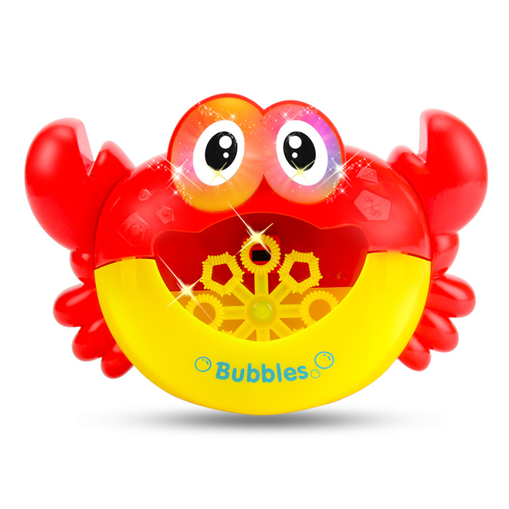 Kids Crab Bubble Machine Automatic Bubble Blowing Machine Electric Bath Toys with Lighting Music