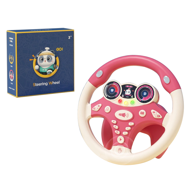 Kids Electric Simulation Steering Wheel Toy with Light Sound Baby Kids Early Educational Toys