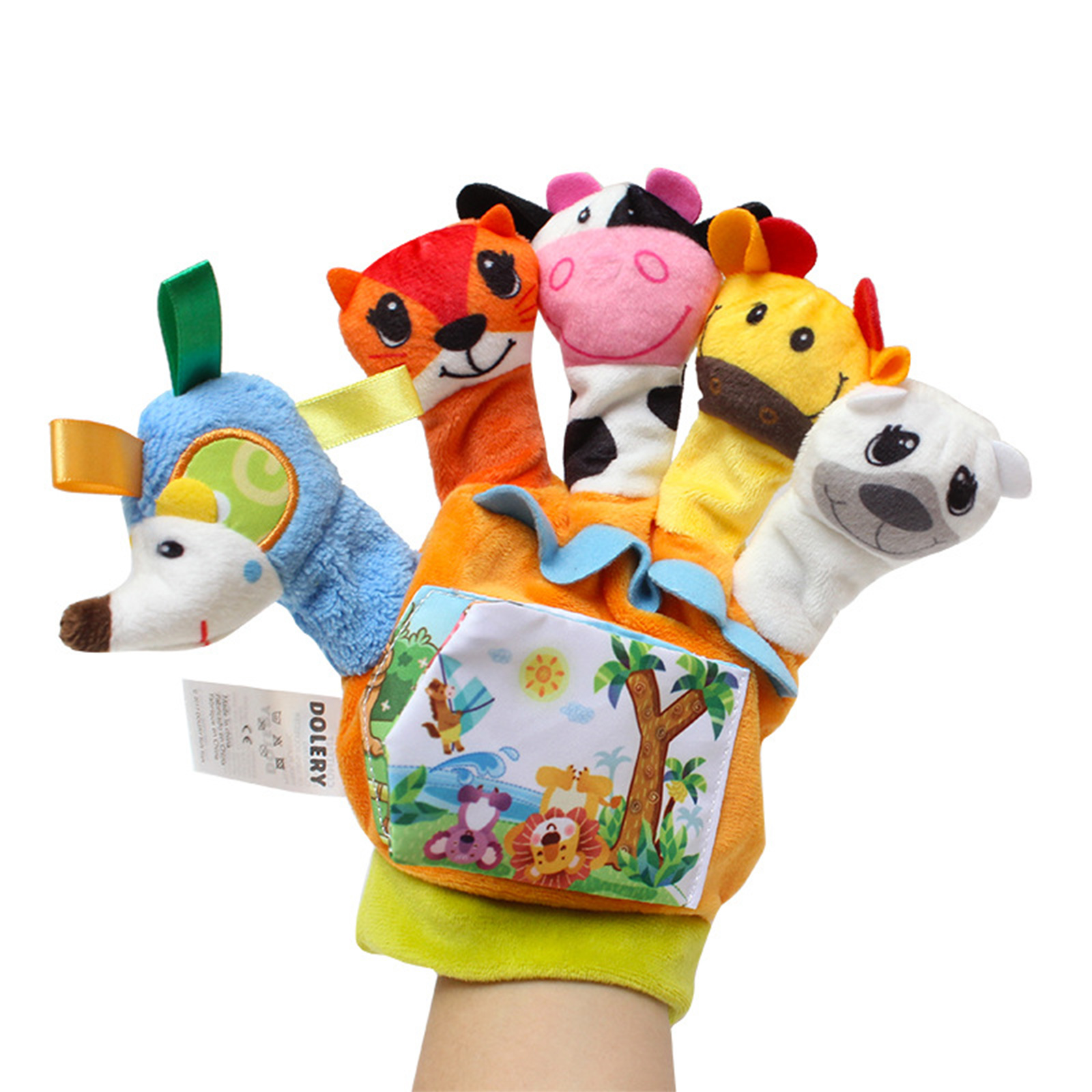 Kids Glove Puppet Set Cartoon Animal Finger Doll Hand Puppet For Boys Girls Gifts Birthday Party Favor