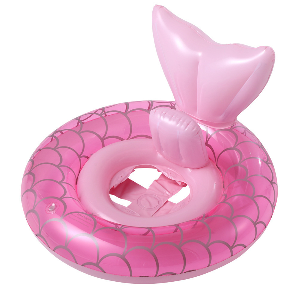Kids Inflatable Pool Floats Thickened Baby Mermaid Seat Swimming Ring for 3-8 Years Old Kids