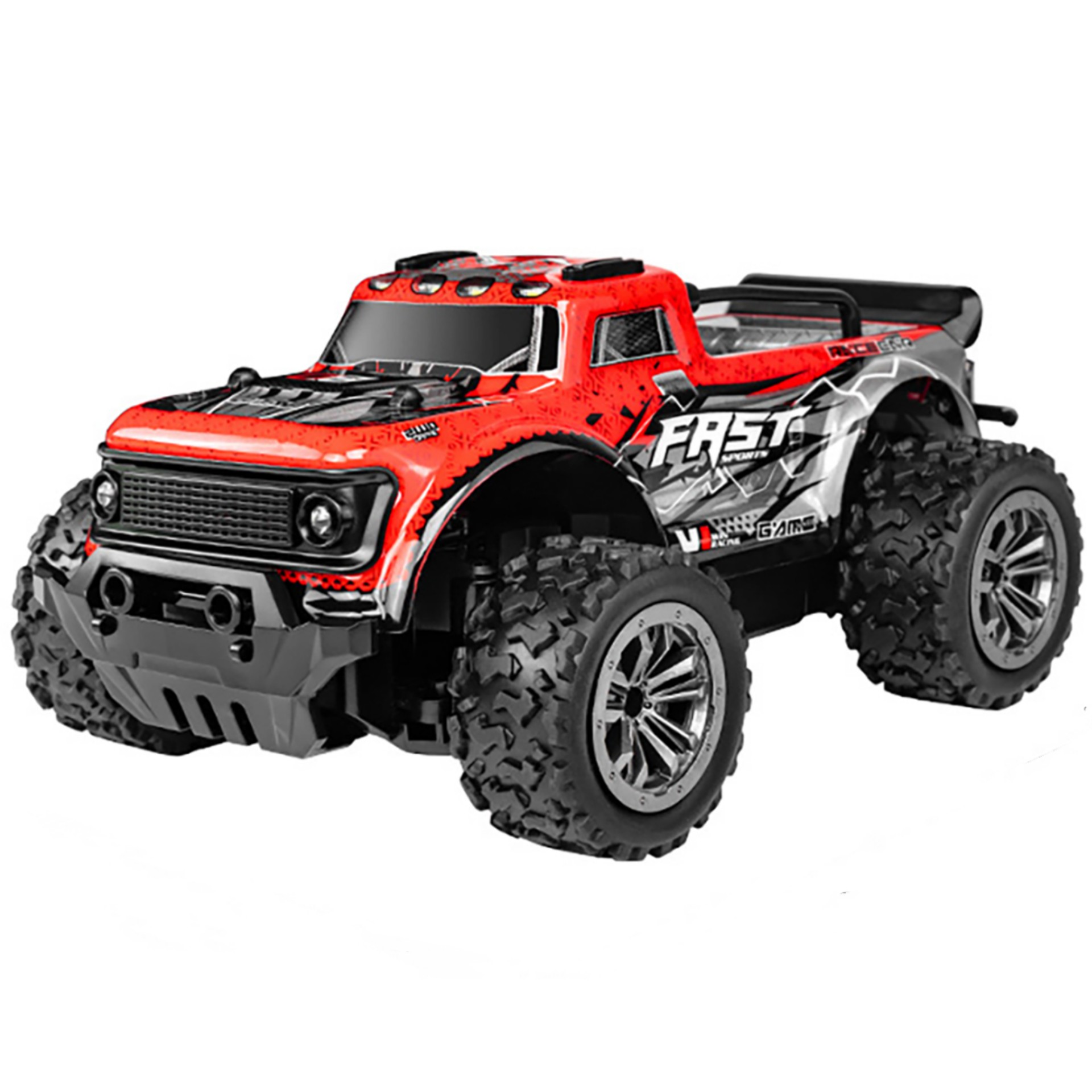 Kids RC Car High Speed 30km/H Off-Road Vehicle with Light Electric Remote Control Climbing Car Blue 3 Batteries