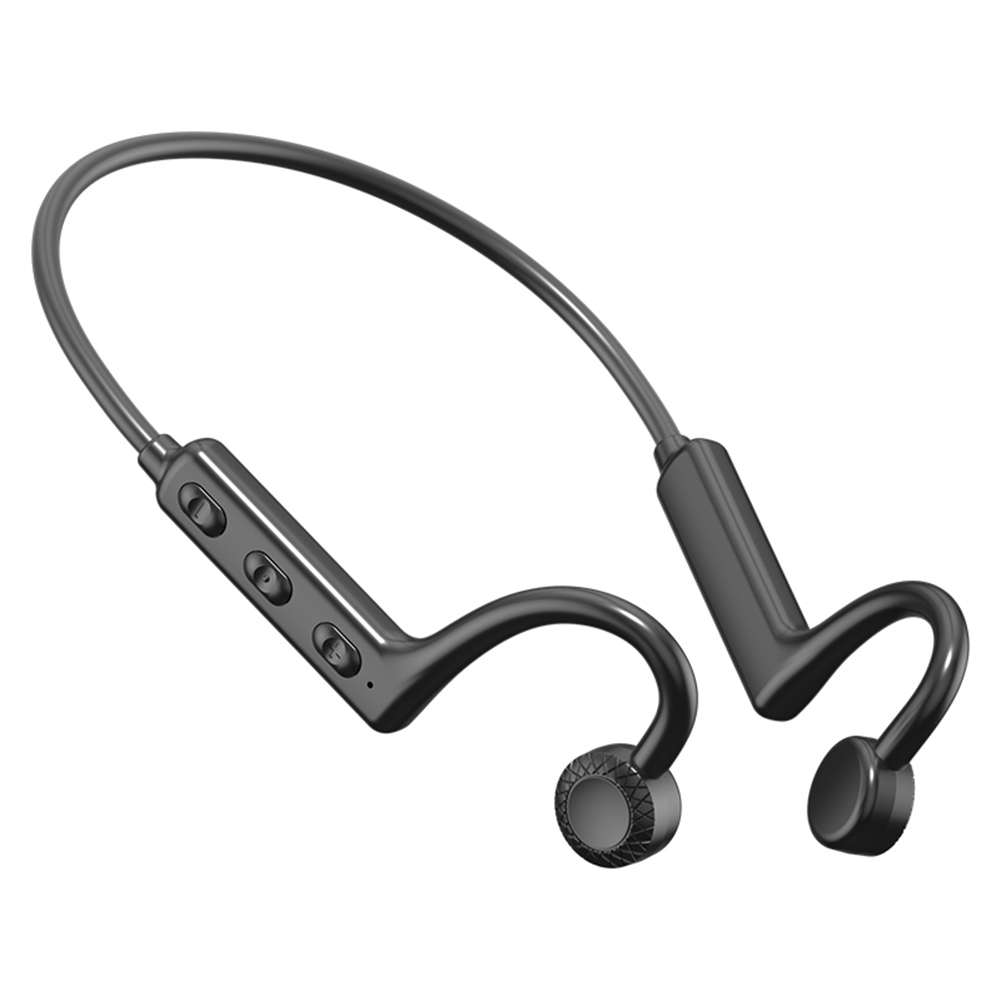 Ks-19 Bluetooth Headset Hanging Neck Bone Conduction Business Sports Earbuds Hifi Stereo Music Gaming Earphones