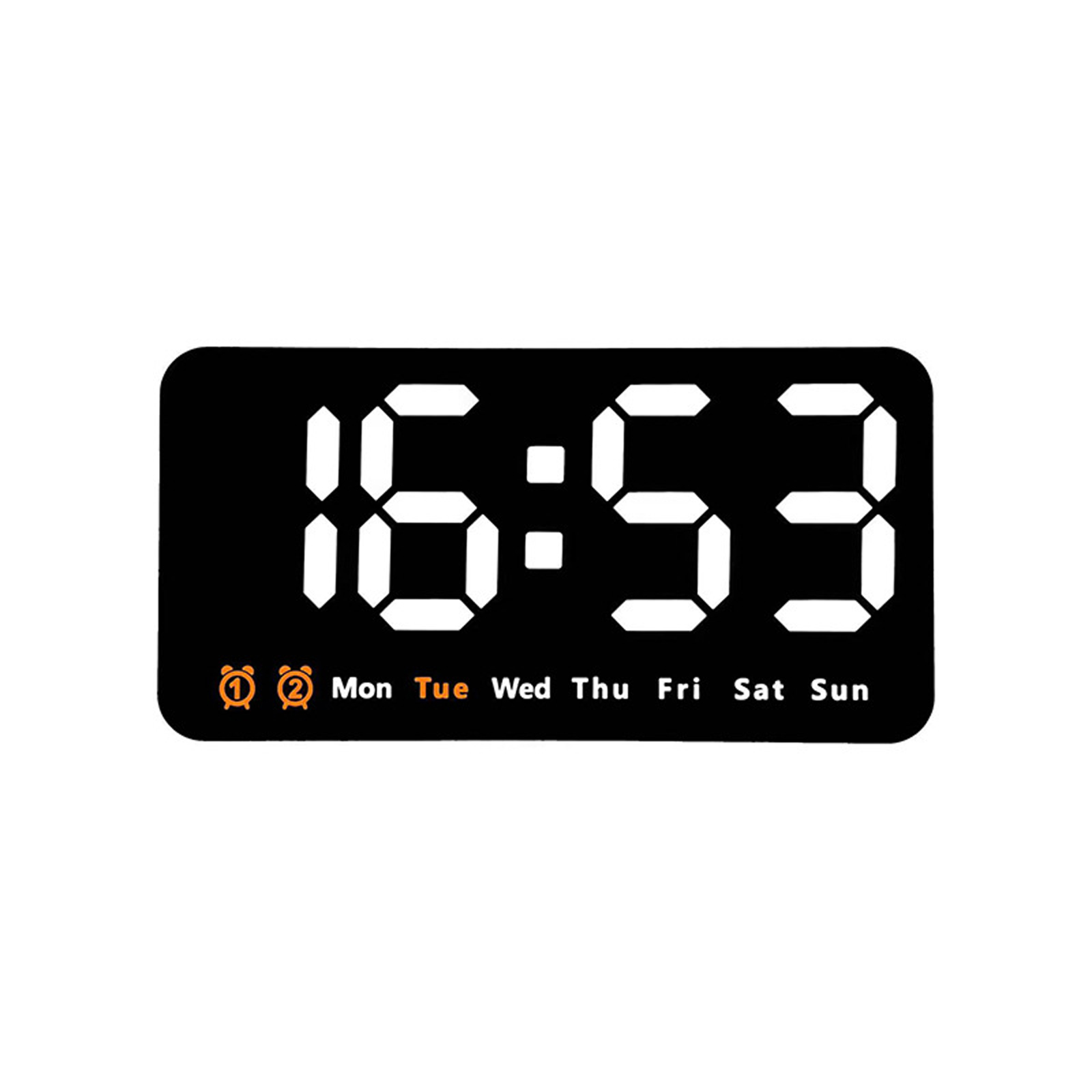LED Digital Wall Clock With 2 Alarm Large Display Alarm Clock For Living Room Office Classroom Gym Shop Decor