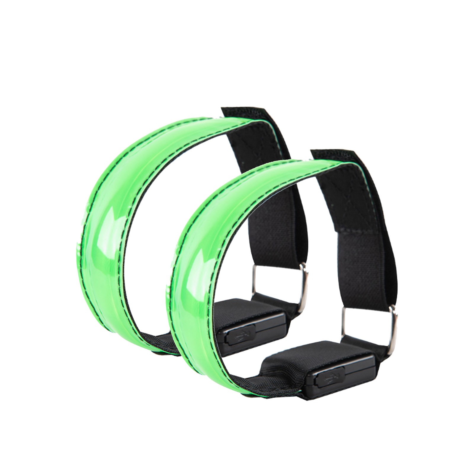 LED Reflective Arm Bands High Visibility Reflective Running Gear USB Rechargeable Armbands For Night Walking 1 Pair