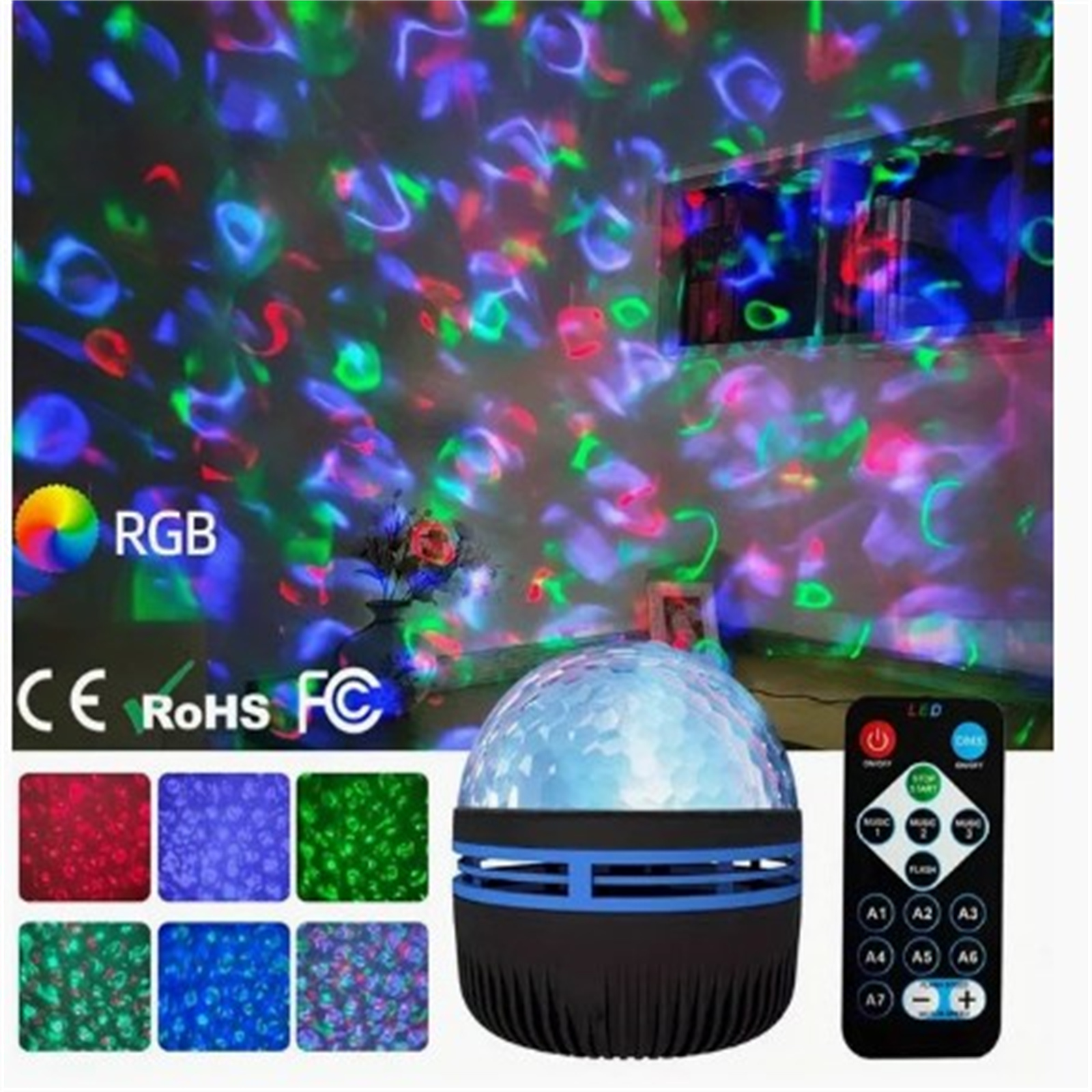 LED Starry Sky Projector Lights With Remote Control Projector Night Light For Home Gaming Bedroom Kids Room Decor