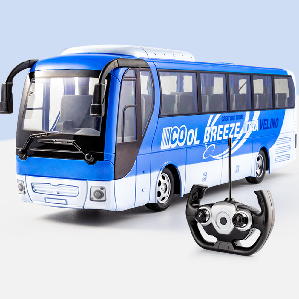 Large Wireless Remote Control Bus with Light Simulation Rechargeable Electric Travel Bus