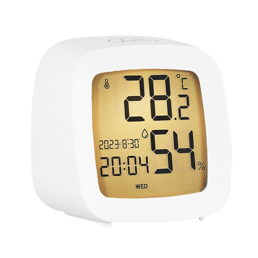 Led Alarm Clock With Backlight Battery Operated LCD Display Temperature Humidity Monitor For Home Use Office School