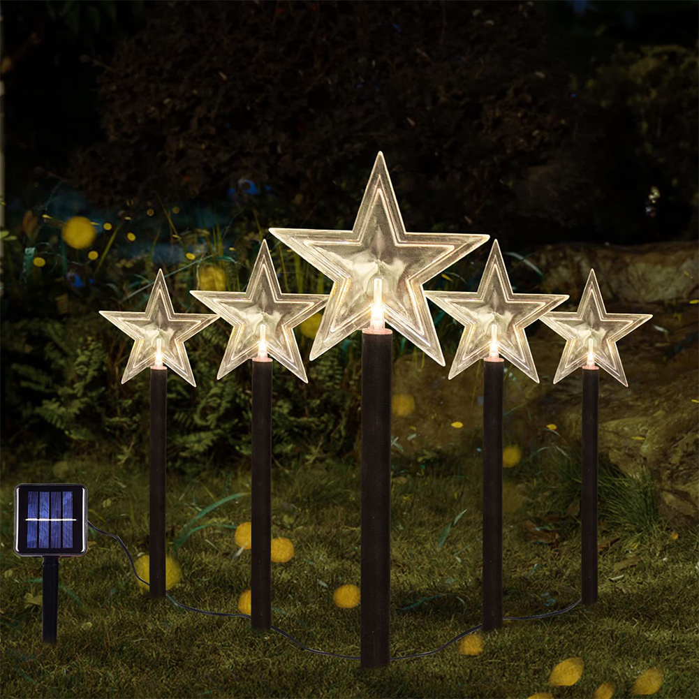 Led Christmas Solar Lawn Light Ip65 Waterproof Energy Saving Fairy Lights for Courtyard Garden Patio Decoration