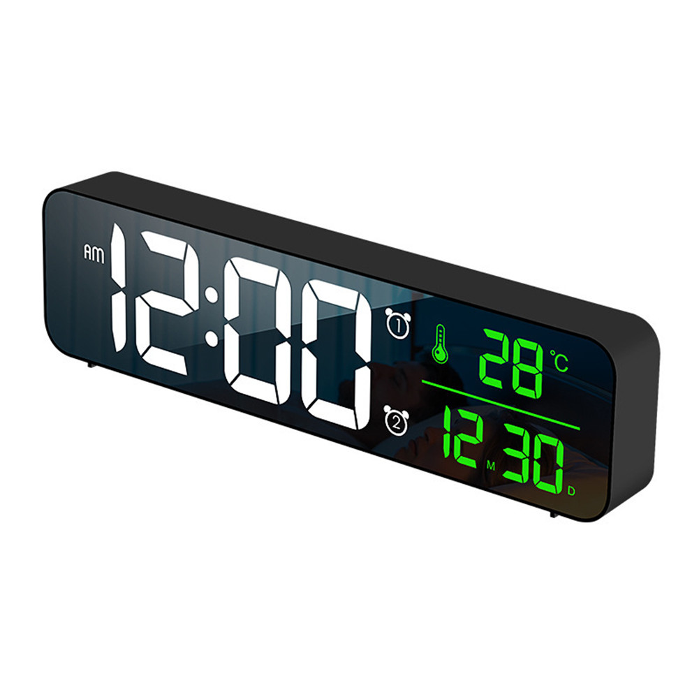 Led Digital Alarm Clock Time Date Temperature Display Large-screen Desk Table Clock for Living Room Office