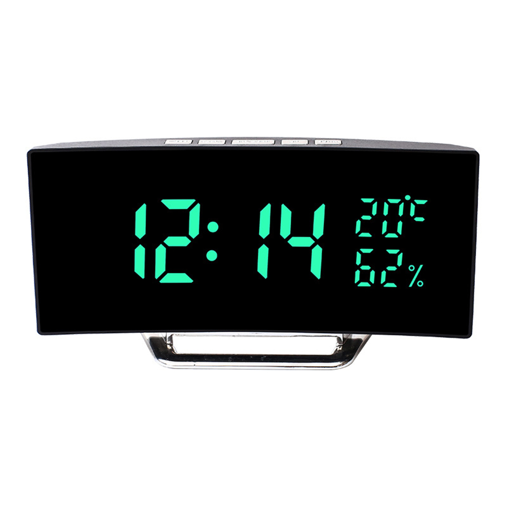 Led Digital Alarm Clock With Time Date Temperature Humidity Display 12/24h Multi-function Desk Table Clock