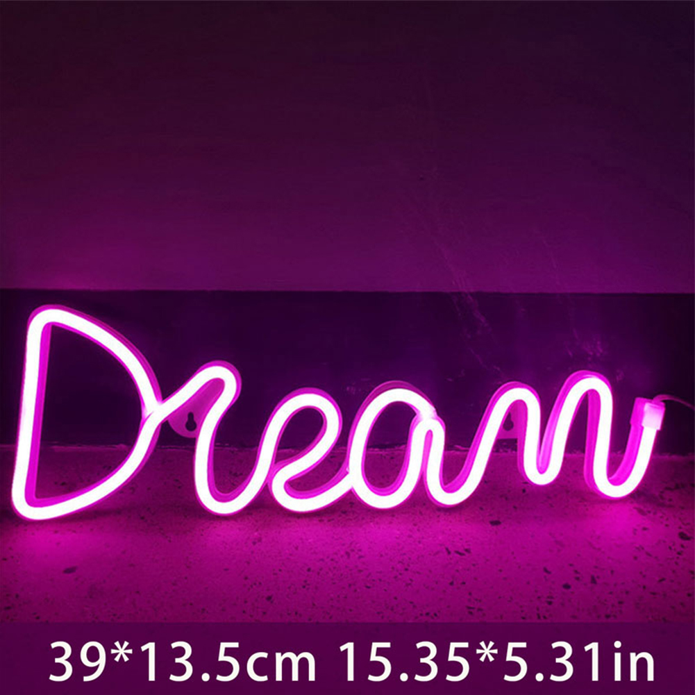 Led Dream Shape Neon Lamp Usb Charging Birthday Wedding Holiday Supply For Living Room Wall Decoration