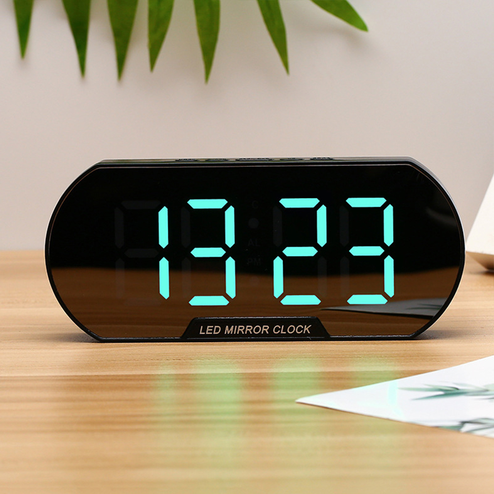 Led  Electronic  Clock Modern Minimalist Fashion Student Alarm Clock Living Room Bedside Mirror Silent Clock