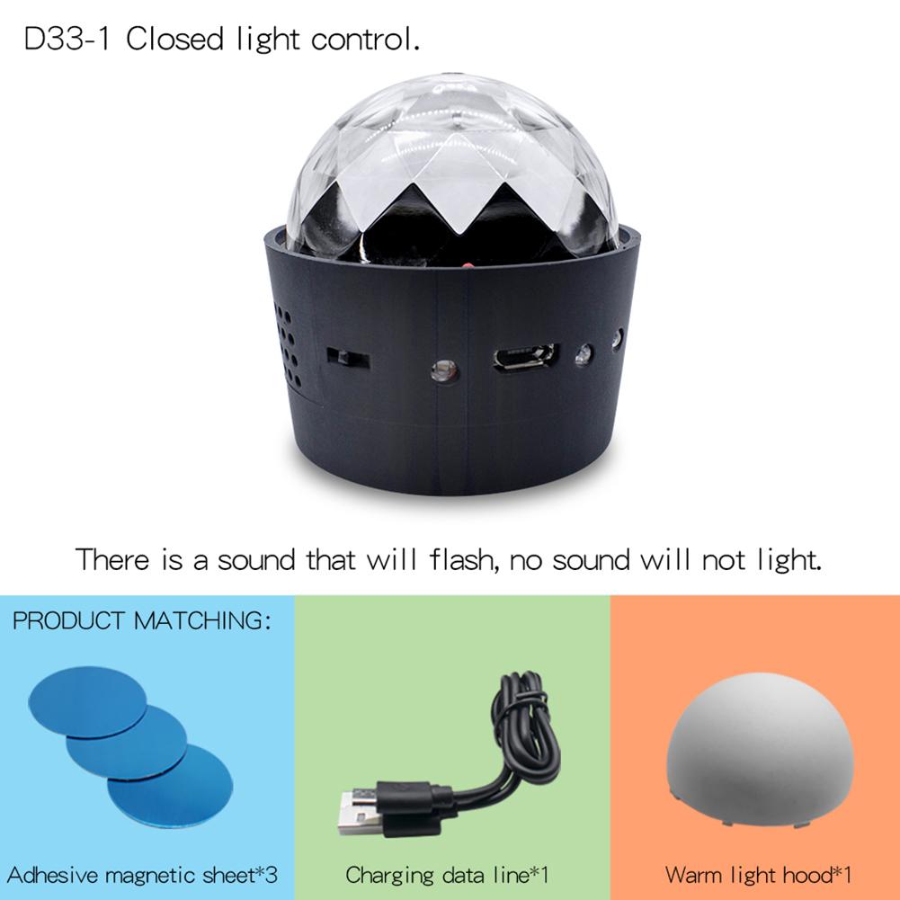 Led Rotating Disco Ball Lights Portable Colorful Usb Rechargeable Ambient Light Led Stage Light Night Lamps
