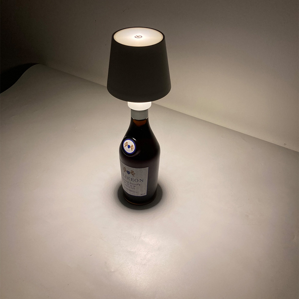 Led Table Lamp Portable Creative Bottle Lamp Head Rechargeable Wireless Design Desk Lamp