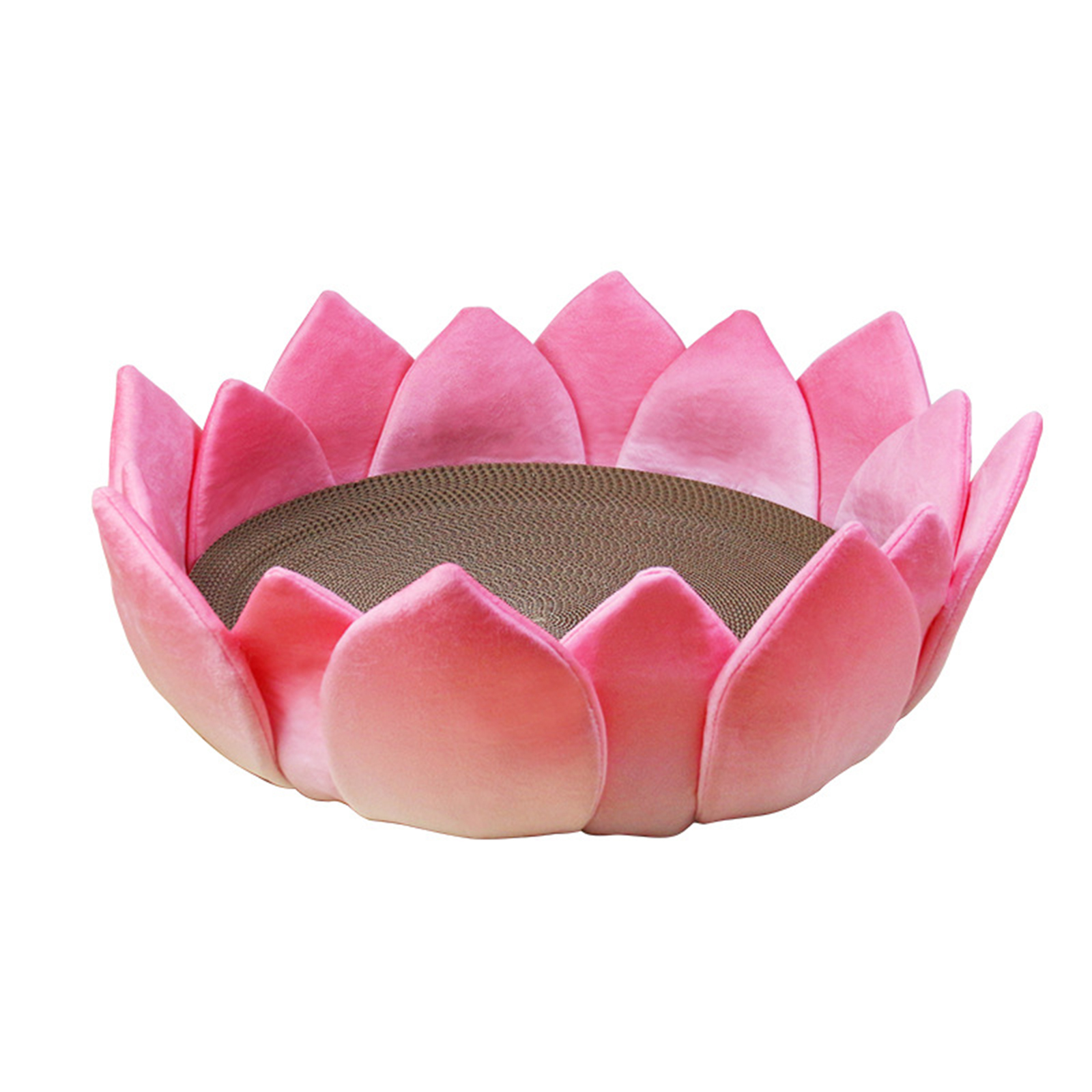 Lotus Shaped Cat Sofa With 17CM Raised Petals Wear-resistant Anti-Scratch Cat Scratching Board Pet Supplies For Indoor Cats (30 x 30cm) lotus cushion small
