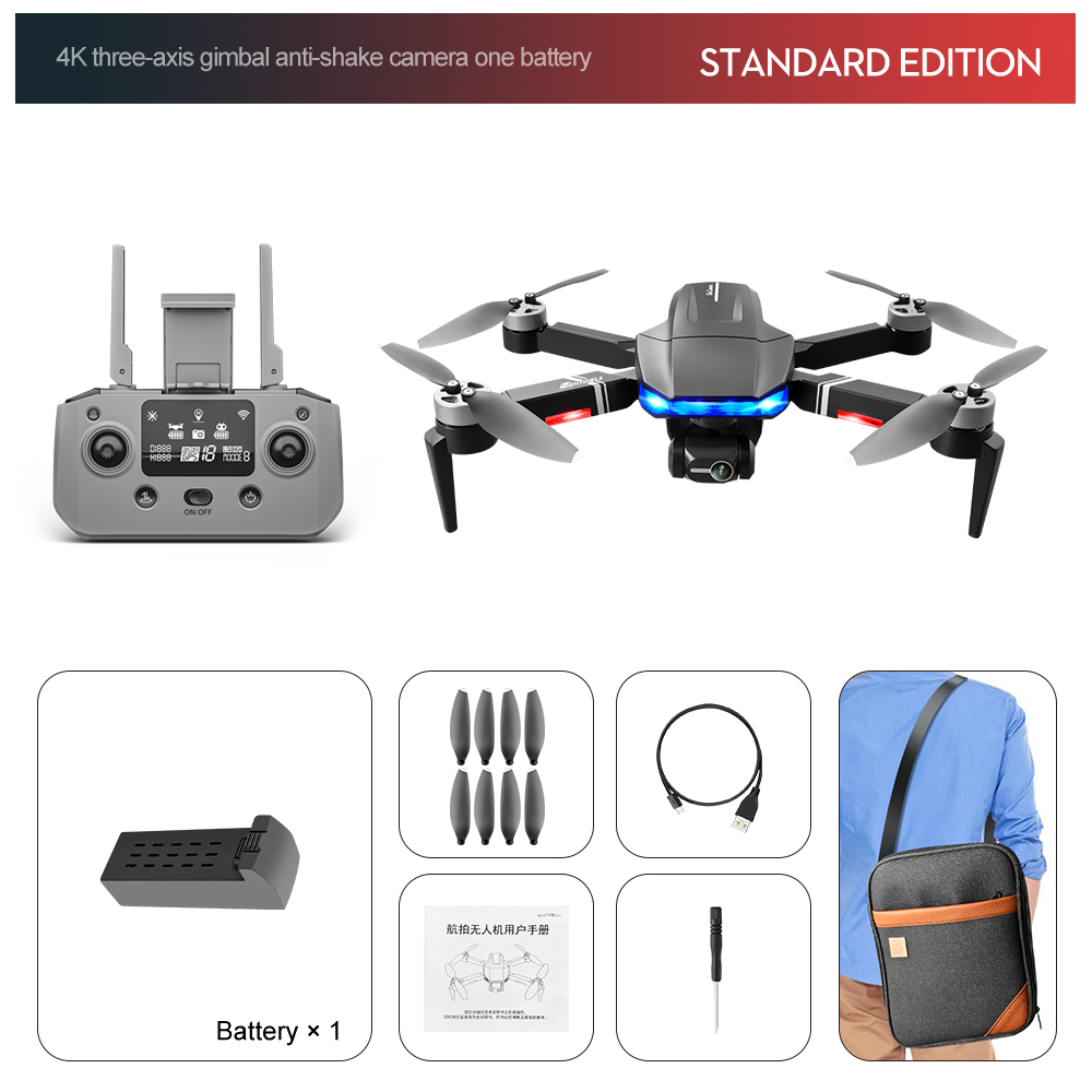 Lsrc-s7s Sentinels Gps 5g Wifi Fpv With 4k Hd Camera 3-axis Gimbal 28mins Flight Time Brushless Foldable Rc  Drone  Quadcopter Rtf