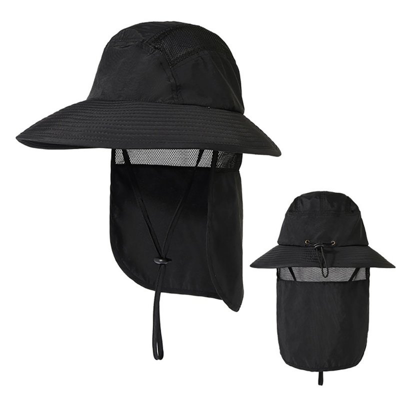 Men Women Outdoor Sun Hats With Lanyard Neck Flap Lightweight Breathable Upf 50+ Sun Protection Fishing Hat