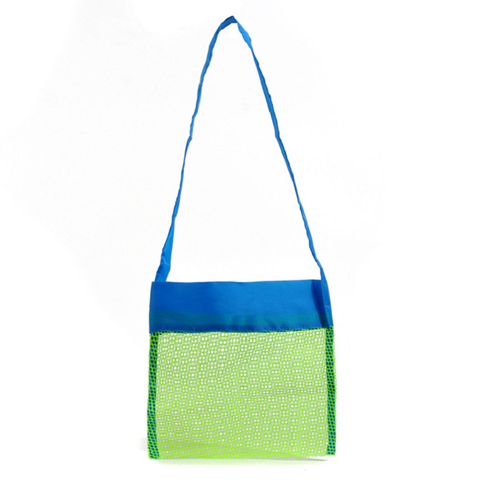 Mesh Beach Tote Bag Extra Large Foldable Storage Bag Lightweight Quick Dry Beach Toys Organizer Handbag Green Net Blue belt large