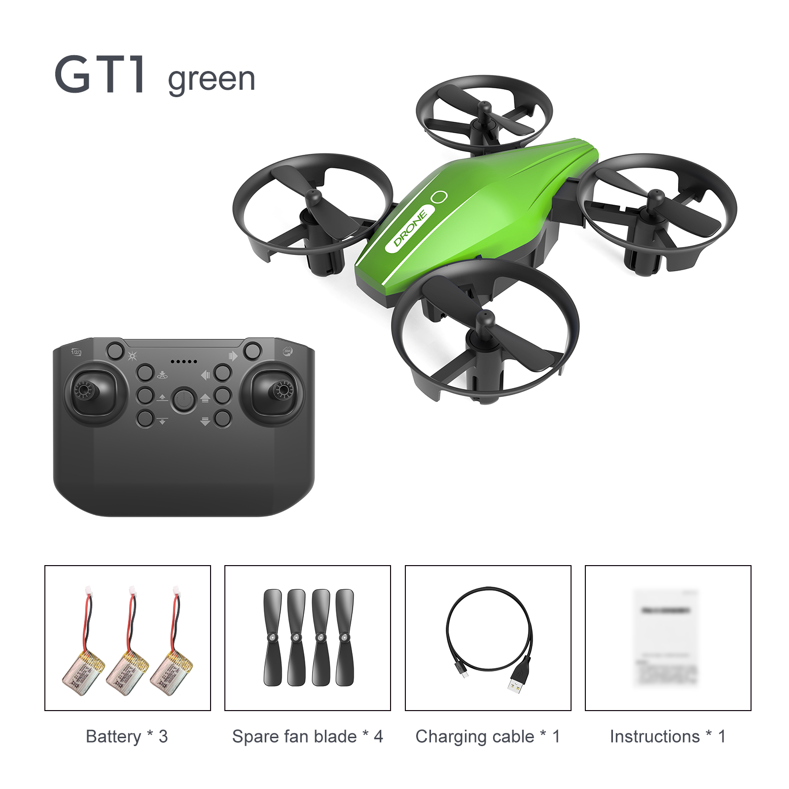 Mini 2.4g Remote Control Drone 4-channel 6-axis Quadcopter Remote Control Aircraft Toy for Boys Gifts Red 1 Battery
