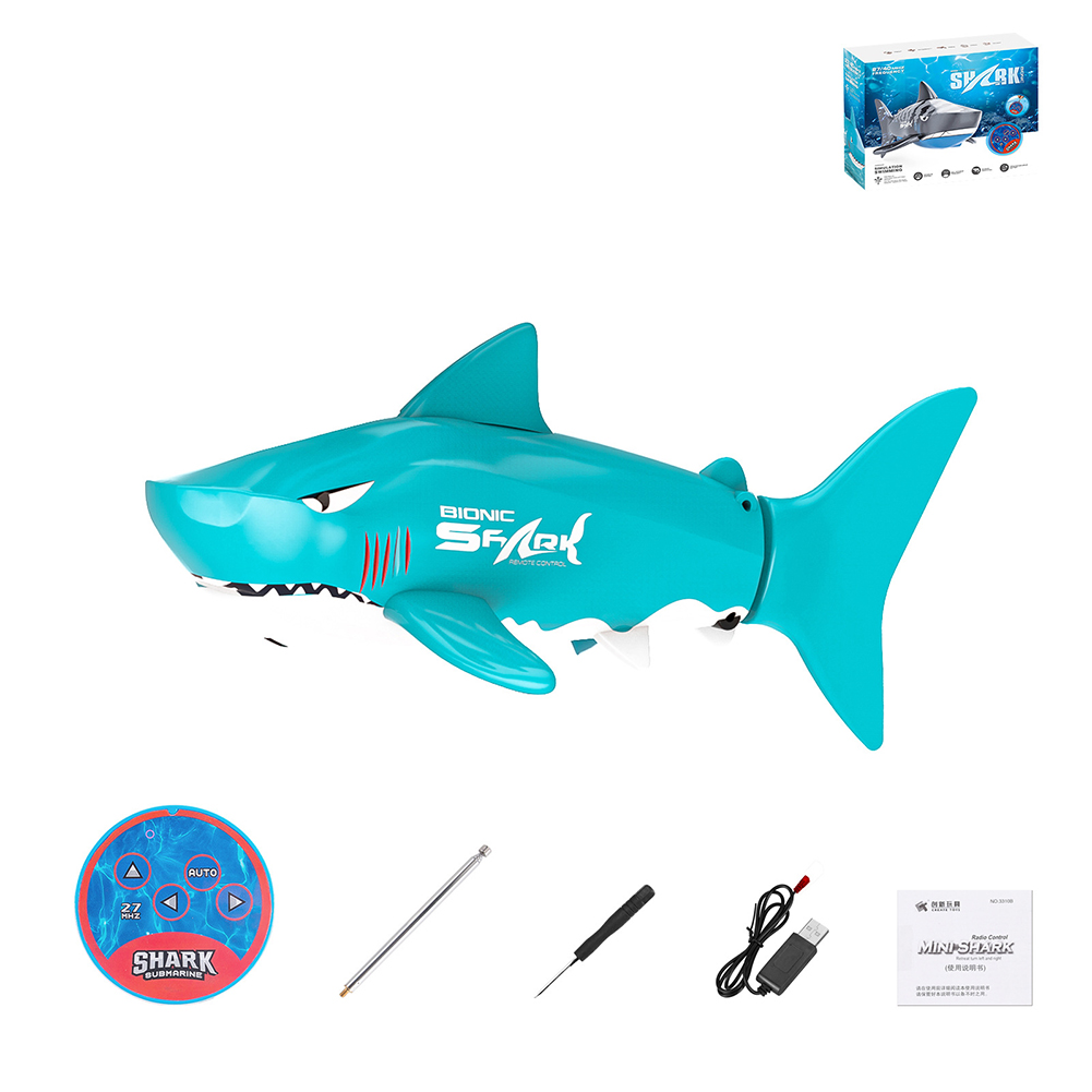 Mini Electric Shark Remote Control Boat Bionic Fish Submersible Infrared Control Summer Water Toy