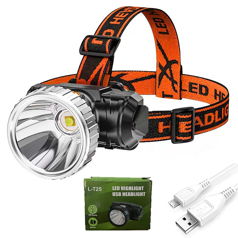Mini Led Headlamp Portable Outdoor Rechargeable 4 Level Head-mounted Flashlight Torch for Adventure