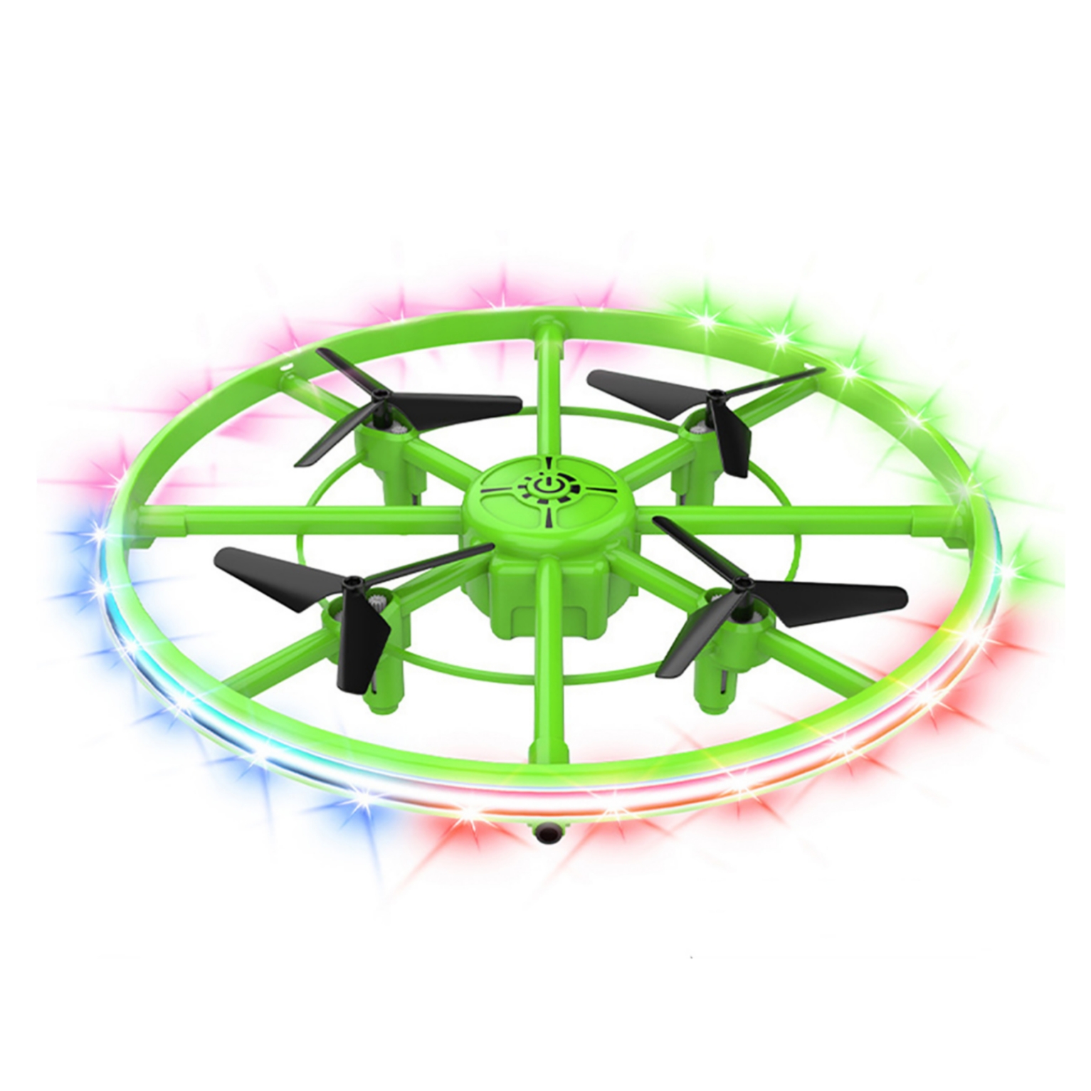 Mini RC Drone with LED Light Smart Altitude Hold Obstacle Avoidance Remote Control Quadcopter Yellow Foam