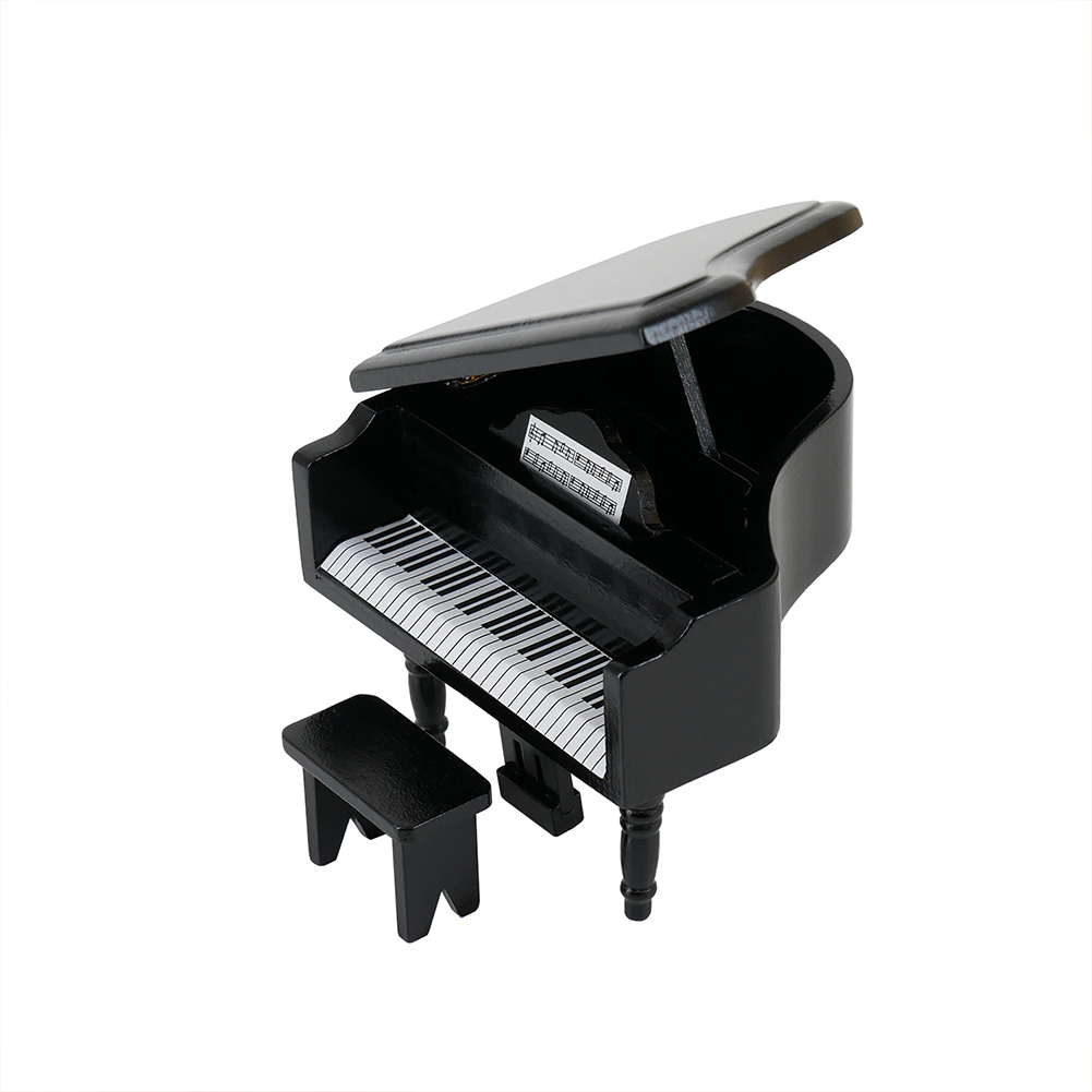 Miniature Mini Piano 1:12 Furniture With Chair For Dollhouse