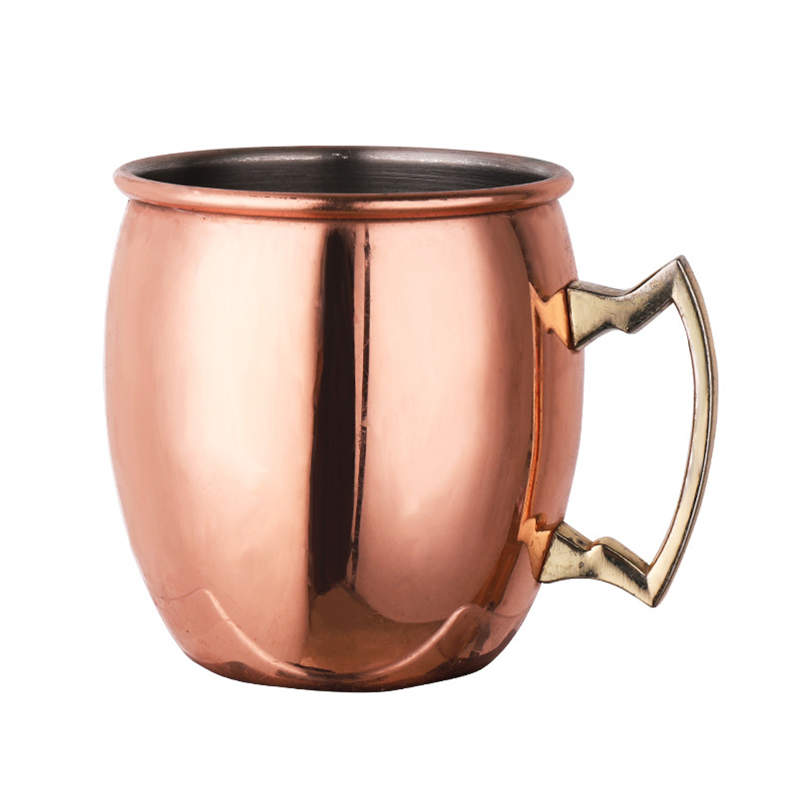 Moscow Mule Copper Mugs Hand-made 304 Stainless Steel Copper Mugs For Cocktails Whiskey Champagne Wine