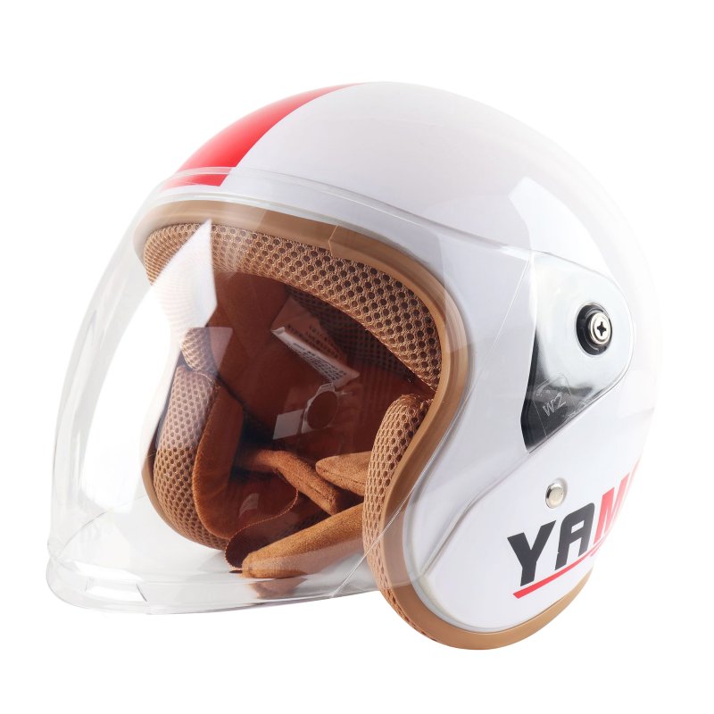 Motorcycle Open Face Helmet With Visor Face Cover Lightweight Ventilated Retro Scooter Half Helmet For Men Women