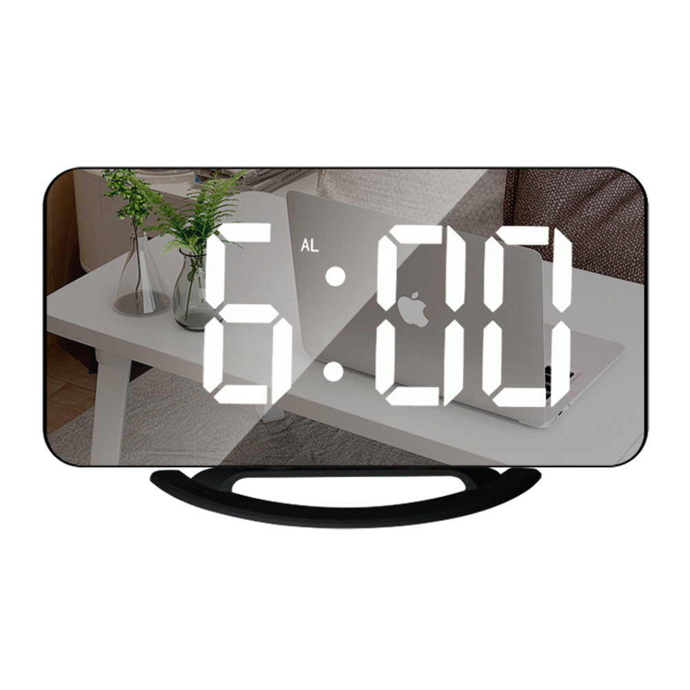Multifunctional  Mirror  Clock Led Makeup Mirror Digital Alarm Clock For Household Living Room
