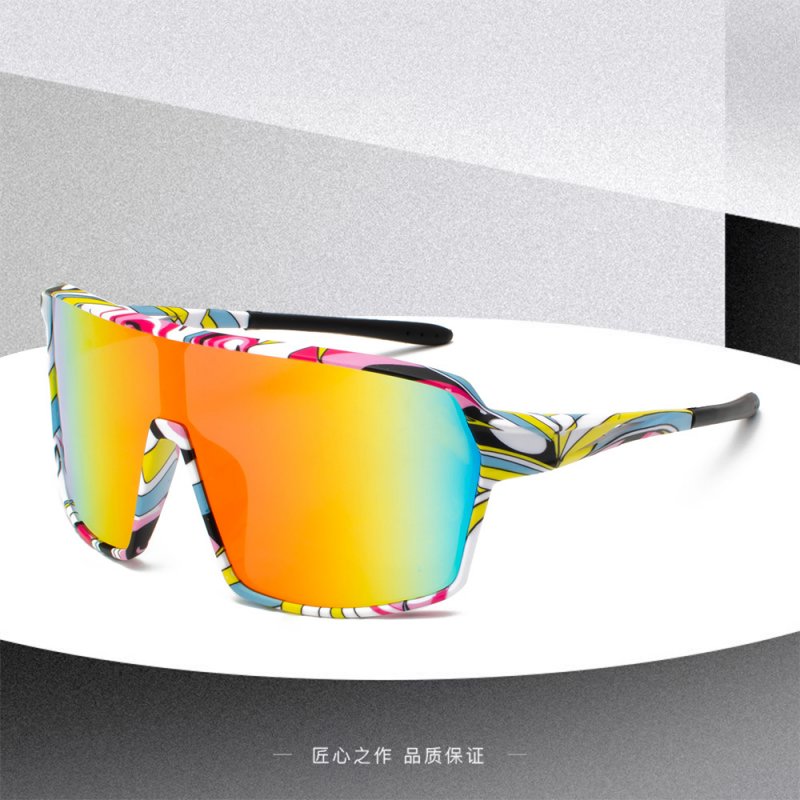 Outdoor Sports Sunglasses Uv Protection Square Frame Safety Cycling Sunglasses Eyewear For Men Women