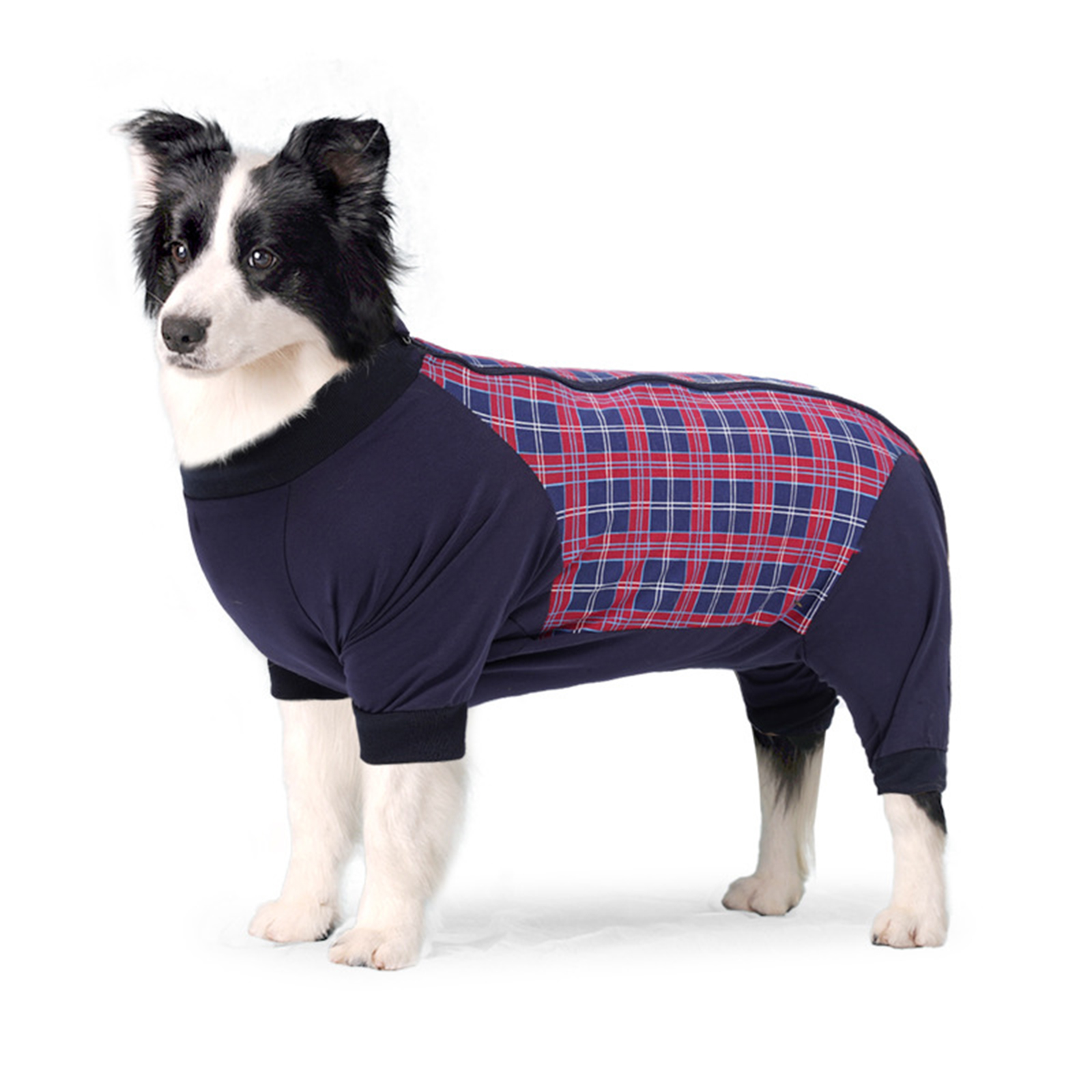 Pet Dog Bodysuit After Surgery Dog Recovery Suit Anti Licking Abdominal Wound Recovery Clothes Post-Operative Vest red plaid M