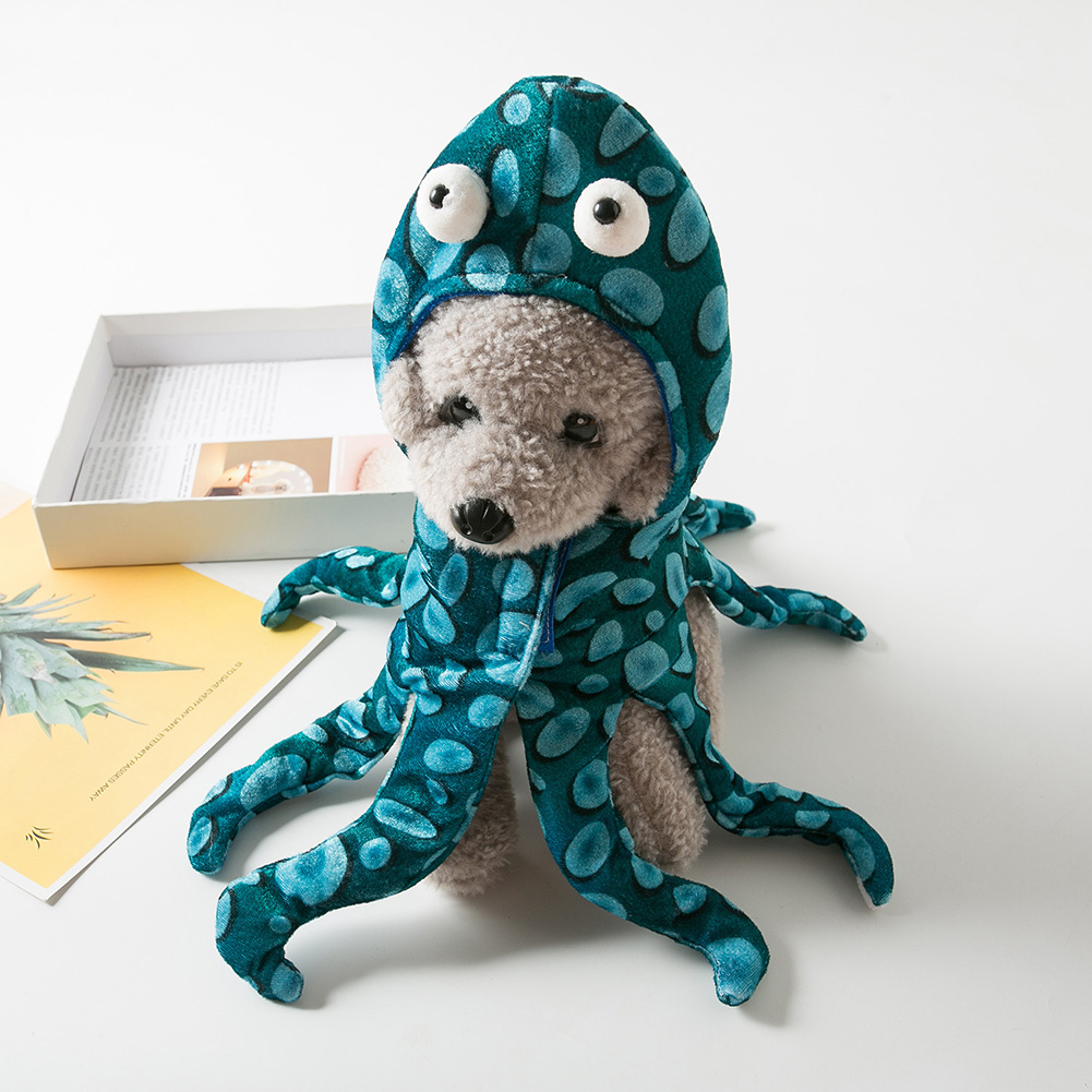 Pet Funny Octopus Costume Dress Up Clothes Photo Props octopus costume Small