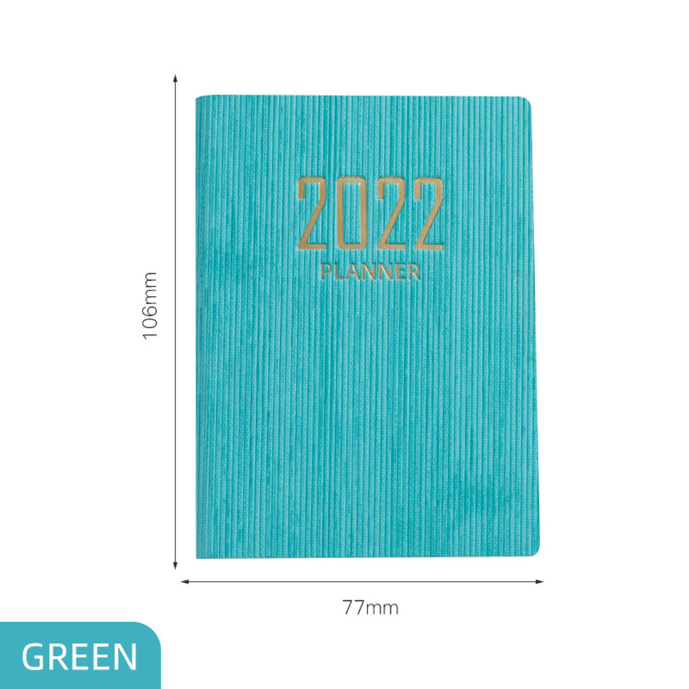 Portable 2022 A7 Mini Notebook English Schedule Daily Planner Notebooks Office School Supplies Stationery